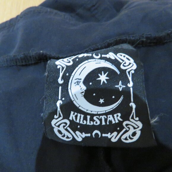 KILLSTAR Death Ray Black Stretch Leggings Skull Print Goth Vampire Whimsigoth - Picture 14 of 15